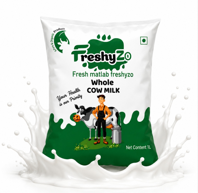 Fresh milk bottle